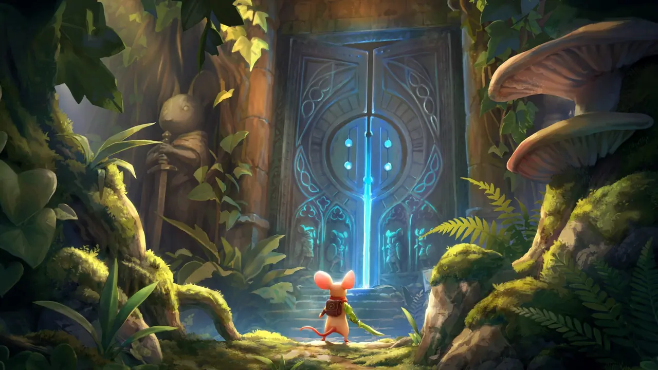 Quill aparece en arte oficial de Moss The Forgotten Relic para PlayStation 5